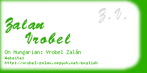 zalan vrobel business card